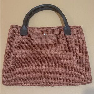 Helen Kaminski Raffia tote bag with leather handles